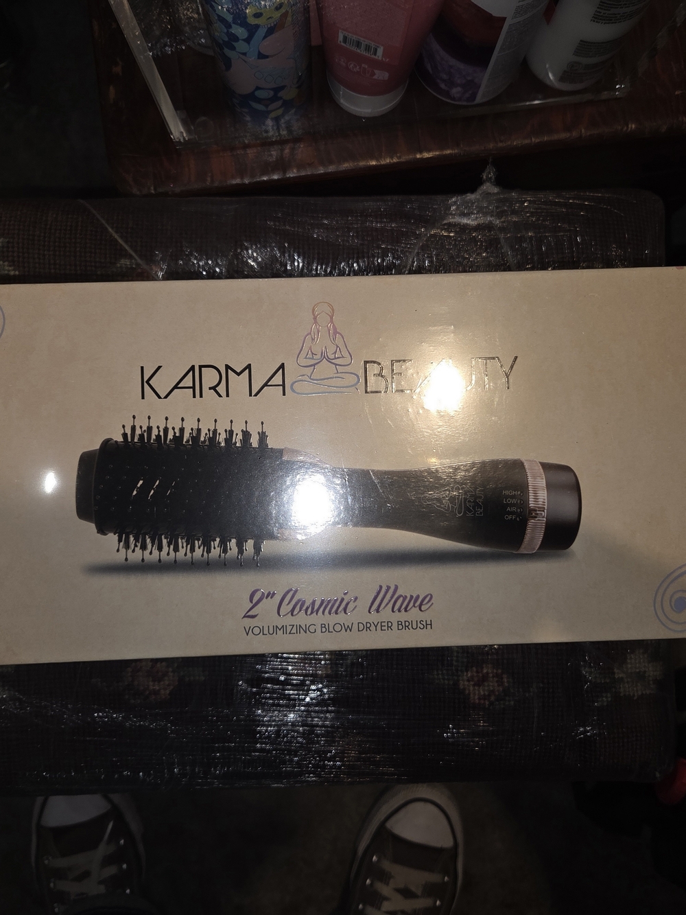 Karma 2" Cosmic Wave Volumizing Blow Dryer Brush - Black & Rose Gold